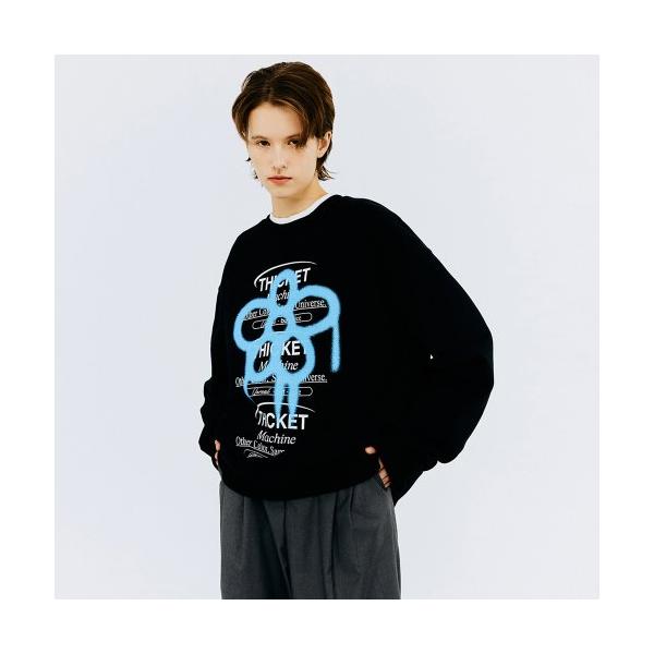 NCOVER（エンカバー） THICKET MACHINE FLOWER SWEATSHIRT-BLACK
