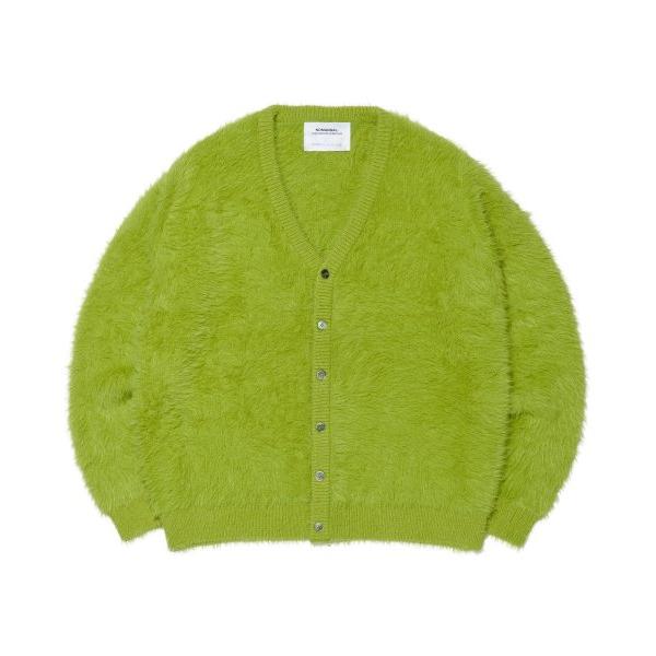 NOMANUAL(ノーマニュアル)    BULKY HAIRY CARDIGAN - OLIVE