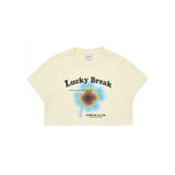 アクメドラビ(acme' de la vi)  LUCKY BREAK CROP SHORT SLEEVE T-SHIRT LIGHT YELLOW