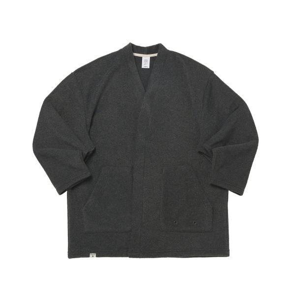 A NOTHING (エーナッシング)  WARM-FLEECE HERITAGE CARDIGAN (Charcoal)