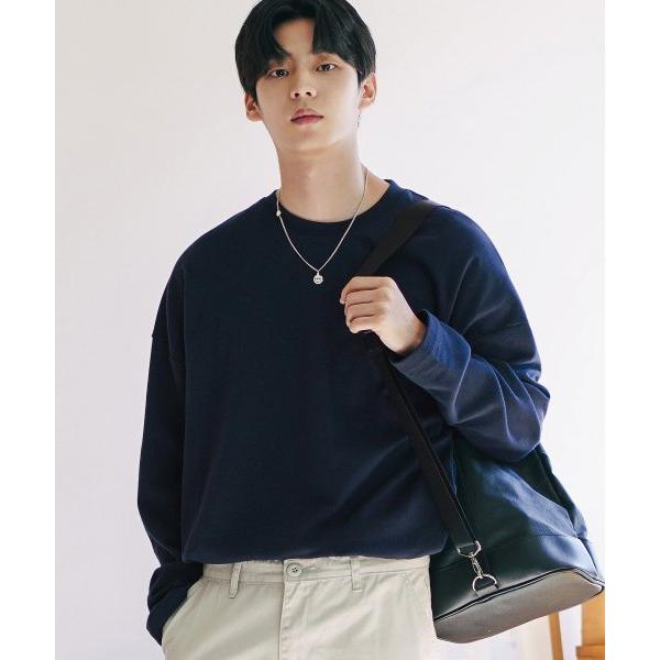 JEMUT (ジェモッ)  Overfit Layered Long T-Shirts Royalnavy KJLT2153