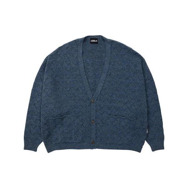 アジョバイアジョ(AJOBYAJO)            Clam Patterned Mohair Cardigan [BLUE]