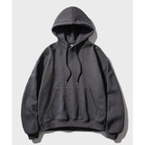 JEMUT (ジェモッ)  Hide Overfit Crop Napping Hood Dahlia Charcoal SOHD2468