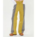 TARGETTO(ターゲット)     HALF AND HALF SEMI BOOTCUT PANTS_MUSTARD