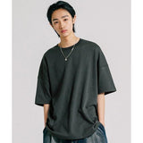 JEMUT (ジェモッ)  Bright Overfit Short T-Shirt Charcoal KJST2490
