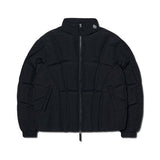 NOMANUAL(ノーマニュアル) CURVE DOWN JACKET - BLACK