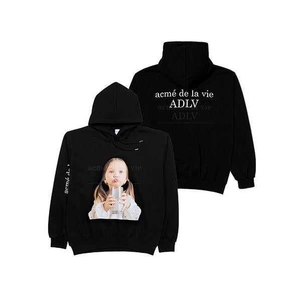 アクメドラビ(acme' de la vie)    ADLV BABY FACE MILK GIRL HOODIE BLACK