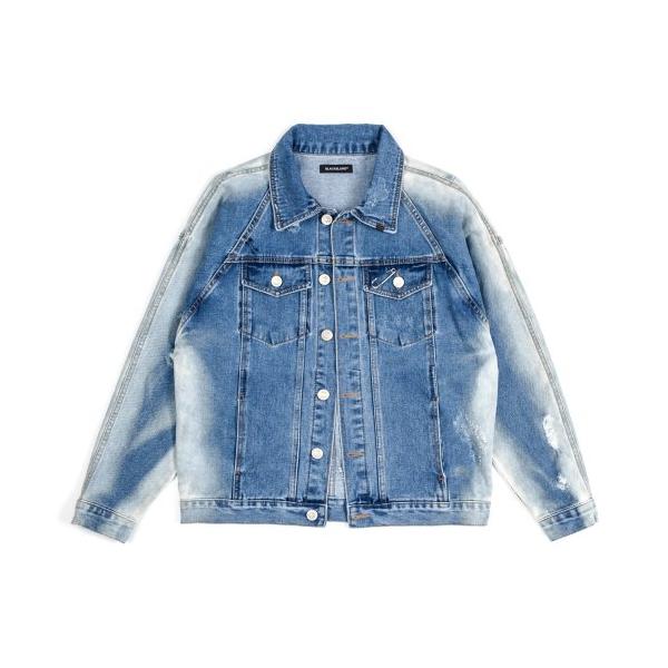 ブラックブロンド(BLACKBLOND) BBD Side Bleached Denim Jacket (Blue)