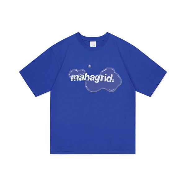 mahagrid (マハグリッド) WATERY LOGO TEE BLUE(MG2DMMT504A