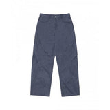 DIAGONAL CUT PANTS - WASHED BLUE