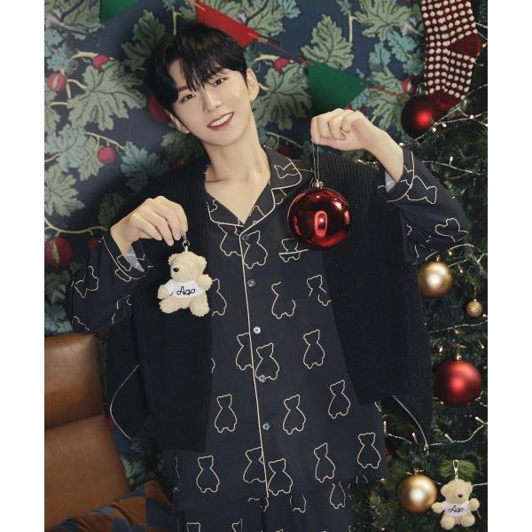 AQO_studiospace(アコスタジオスペース)       BEAR HOLIDAY PAJAMA SET BLACK