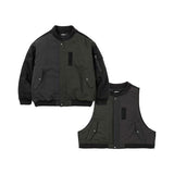 アジョバイアジョ(AJOBYAJO) [SET] Fourfold Nylon Mixed Bomber SET [CHARCOAL]