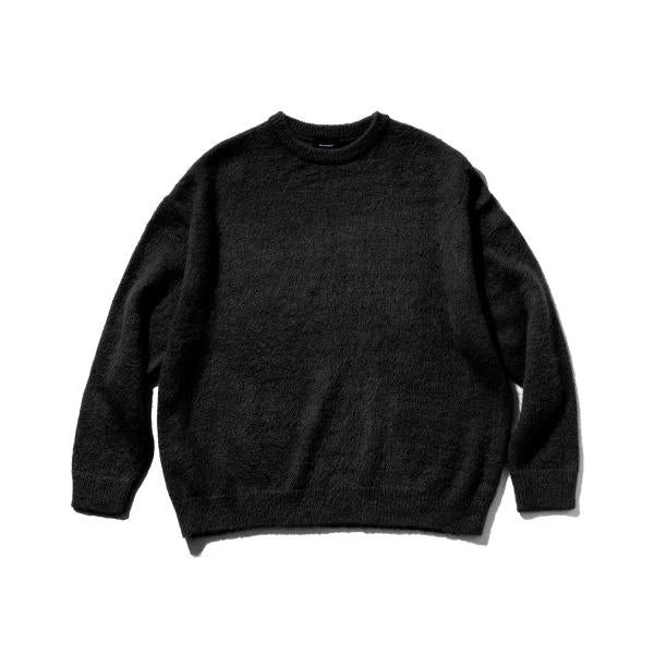 マスノウン(MASSNOUN)     WOOL SOFT MOHAIR OVERSIZED KNIT MFTNT003-BK