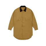 アジョバイアジョ(AJOBYAJO) Oversized Wax Shirt Jacket [CAMEL]