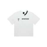 オーワイ(OY)  ROUND NECK ZIPPER LOGO T-WHITE