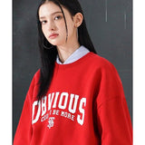 ティーダブリューエヌ(TWN)  Obvious Sweat Shirts Red HHMT3464