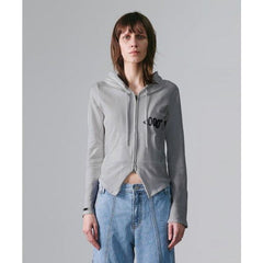 nache(ナチェ) EMPTY SLIM FIT HOODIE ZIP-UP (GRAY