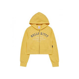 アクメドラビ(acme' de la vi) HELLO KITTY LETTERING CROP HOODIE ZIP UP YELLOW