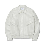 NOMANUAL(ノーマニュアル)  F.P LEATHER JACKET - OFF WHITE