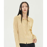 TARGETTO(ターゲット)     HEART WRINKLE CROP SHIRT_MUSTARD