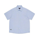 mahagrid (マハグリッド)     MGD OXFORD HALF SLEEVE SHIRTS SKYBLUE(MG2DMMW341A)