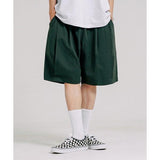 JEMUT (ジェモッ)  JEMUT (ジェモッ) Noz Tencell Cotton Twotuck Bermuda Short Pants Darkgreen KJSP2480