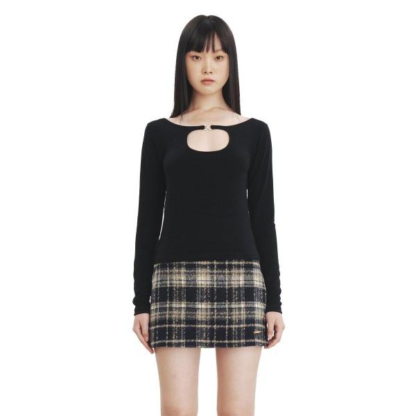 curetty (キュリティー)   C HOLE DETAIL T-SHIRT_BLACK