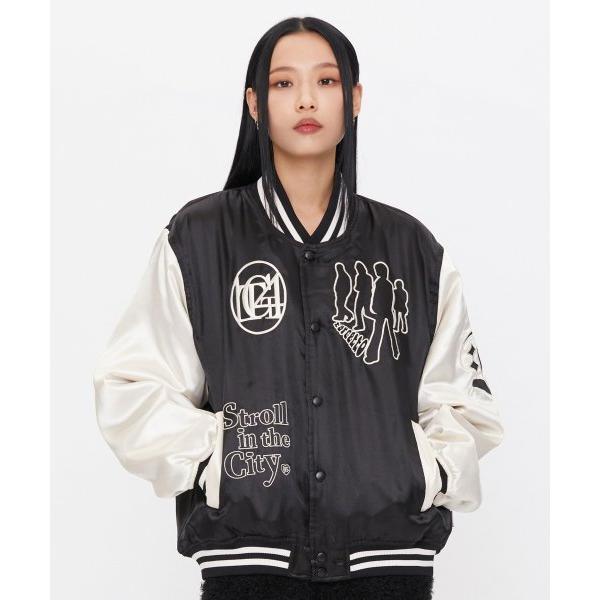 TARGETTO(ターゲット)     STROLL VARSITY JACKET_BLACK