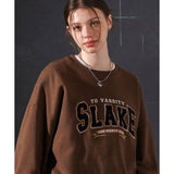 ティーダブリューエヌ(TWN)  Slake Sweat Shirts Brown HHMT3469
