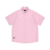 mahagrid (マハグリッド)     MGD OXFORD HALF SLEEVE SHIRTS PINK(MG2DMMW341A)