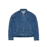 アクメドラビ(acme' de la vi)  SPORTY LOGO TRUCKER ZIP UP DENIM JACKET BLUE