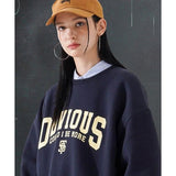 ティーダブリューエヌ(TWN)  Obvious Sweat Shirts Navy HHMT3464