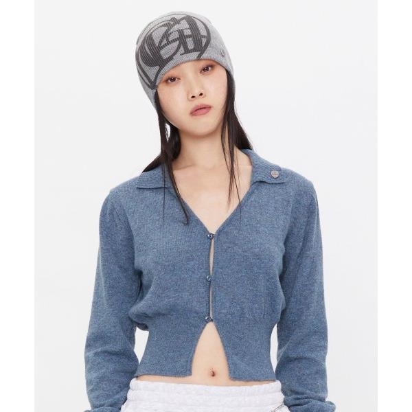 TARGETTO(ターゲット)     MELANGE COLLAR CARDIGAN_MELANGE BLUE