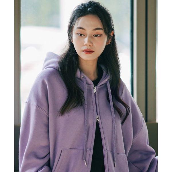 JEMUT (ジェモッ)  File Overfit Twoway Hood Zipup Lavender KJHD2407