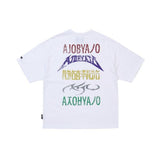 アジョバイアジョ(AJOBYAJO)             Five Color AJO Logos T-Shirt [WHITE]