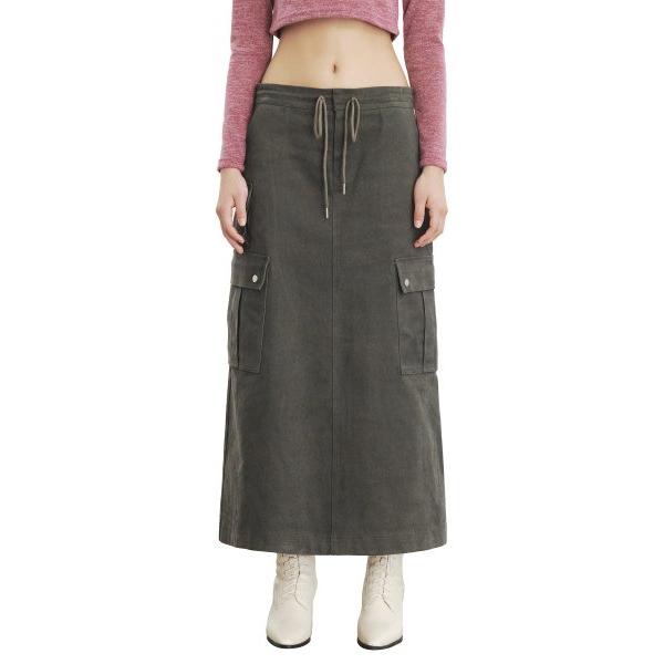 curetty (キュリティー)   C CARGO MAXI SKIRT_KHAKI