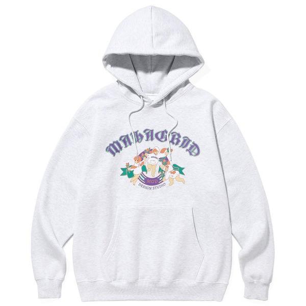 mahagrid (マハグリッド)     ANGELS HOODIE LIGHT GREY(MG2CFMM419A)
