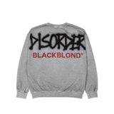 ブラックブロンド(BLACKBLOND)  BBD Disorder Patch Sprayed Custom Pigment Crewneck Sweatshirt (Gray)