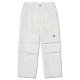 NOMANUAL(ノーマニュアル)LEATHER CARGO PANTS - OFF WHITE