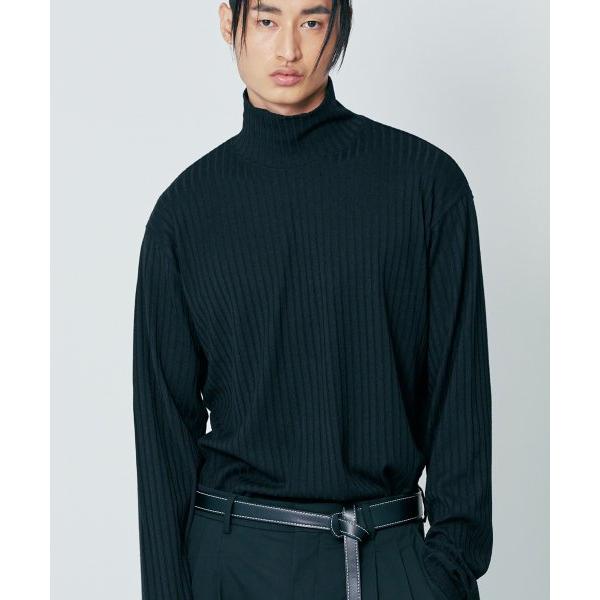 SSY(エスエスワイ) harris silky turtle neck long sleeve black