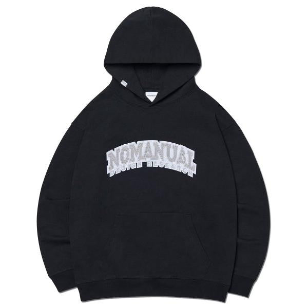 パーカー・フーディ NOMANUAL ARCH DR LOGO HOODIE BLACK NM43HD02M1BK NOMANUAL(ノーマニュアル) ARCH D.R LOGO HOODIE - BLACK
