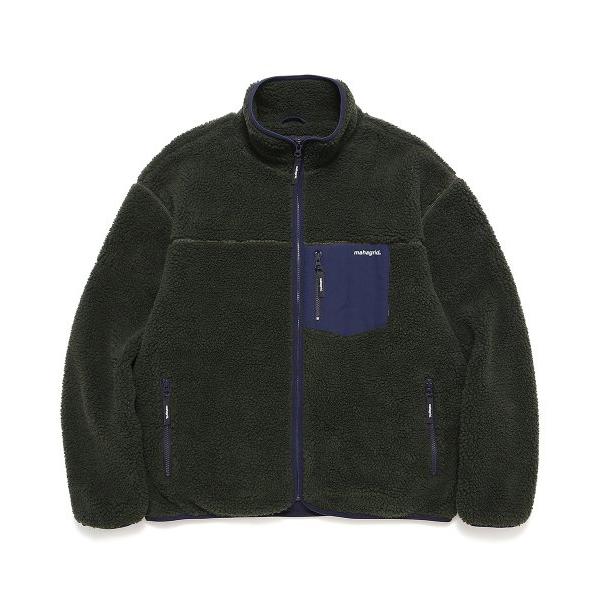 mahagrid (マハグリッド)     SHERPA FLEECE JACKET OLIVE(MG2CWMB930A)