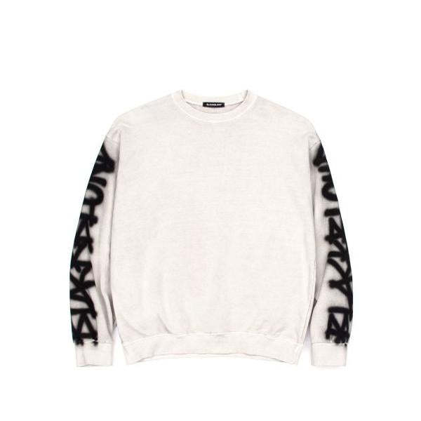 ★関税込★BLACKBLOND★BBD Sprayed Custom Pigment Crewneck ブラックブロンド(BLACKBLOND) BBD Front Logo Sprayed Custom