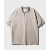 JEMUT (ジェモッ)  Pins Overfit Collar T-Shirts Dustybeige YHST2354