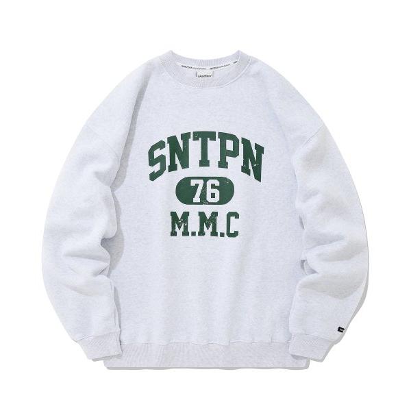 セイントペイン(SAINTPAIN) SP SNTPN LOGO CREWNECK-ASH MELANGE
