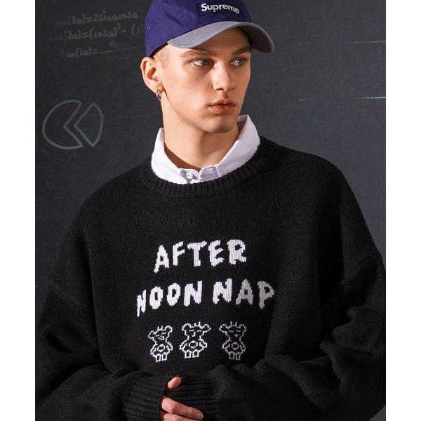 ティーダブリューエヌ(TWN)  Nap Jacquard Knit Black JYKN3470