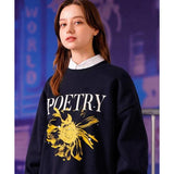 ティーダブリューエヌ(TWN) Holdflower Sweat Shirt Navy HSMT3541