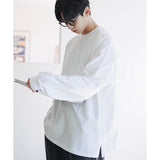 JEMUT (ジェモッ)  With Overfit Long T-shirts White OYLT2456