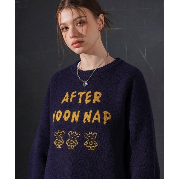 ティーダブリューエヌ(TWN)  Nap Jacquard Knit Navy JYKN3470
