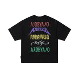 アジョバイアジョ(AJOBYAJO)             Five Color AJO Logos T-Shirt [BLACK]